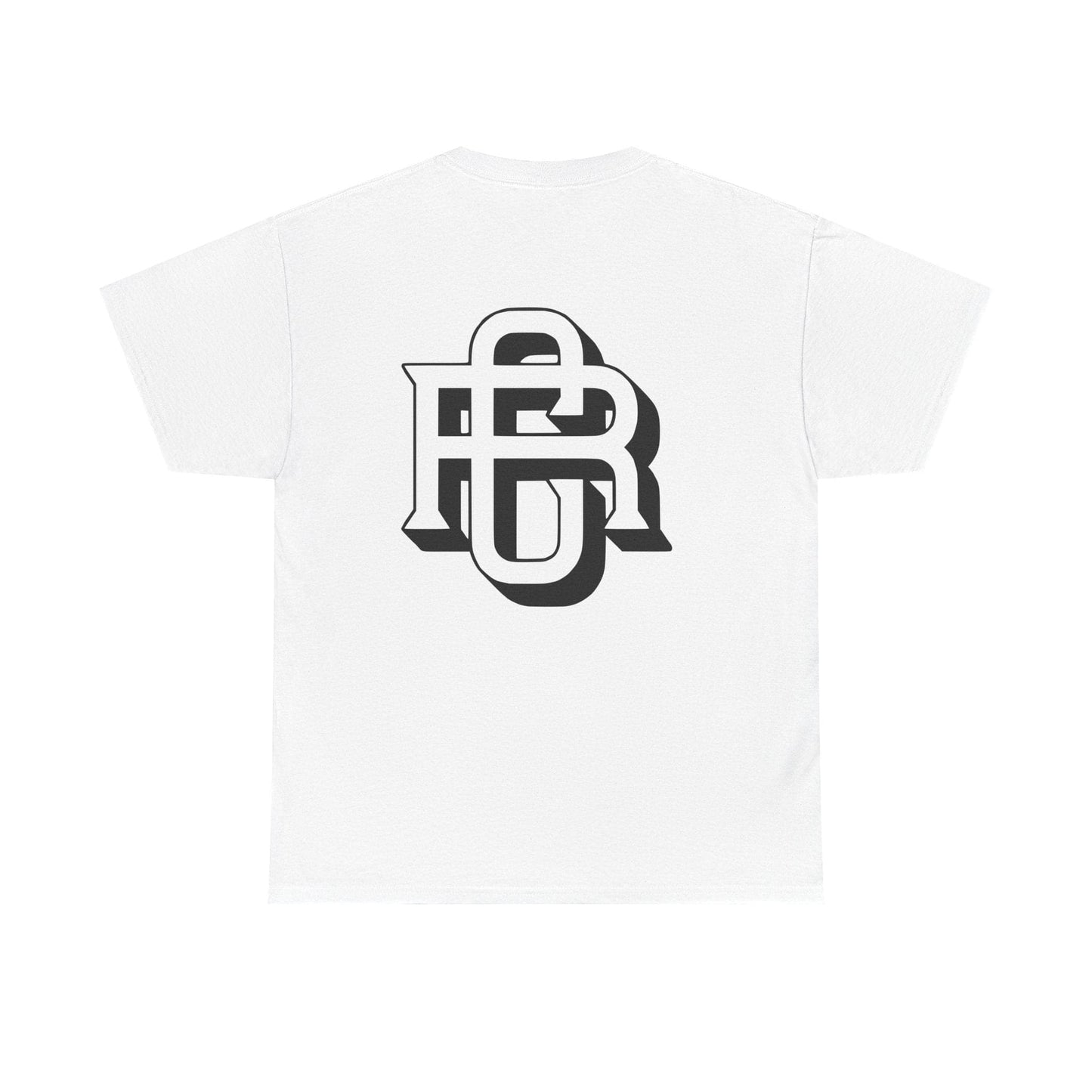 Stylish Unisex Heavy Cotton Tee with Bold Monogram Design, Casual Wear, Graphic Tee, Streetwear Favorite, Gift for Him and Her